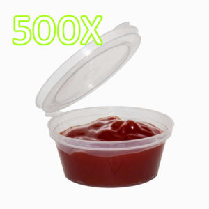 500x 4oz Clear Plastic Containers Tubs with Separate Lids Food Safe Takeaway 