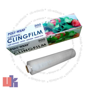 18"/450mm/300M PVC Kitchen Roll Catering Cling Film Food Baking Wrapping