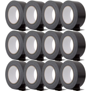 BLACK Gaffa Gaffer Cloth Duck Duct Tape 48mmx50m Weatherproof PACKAGING